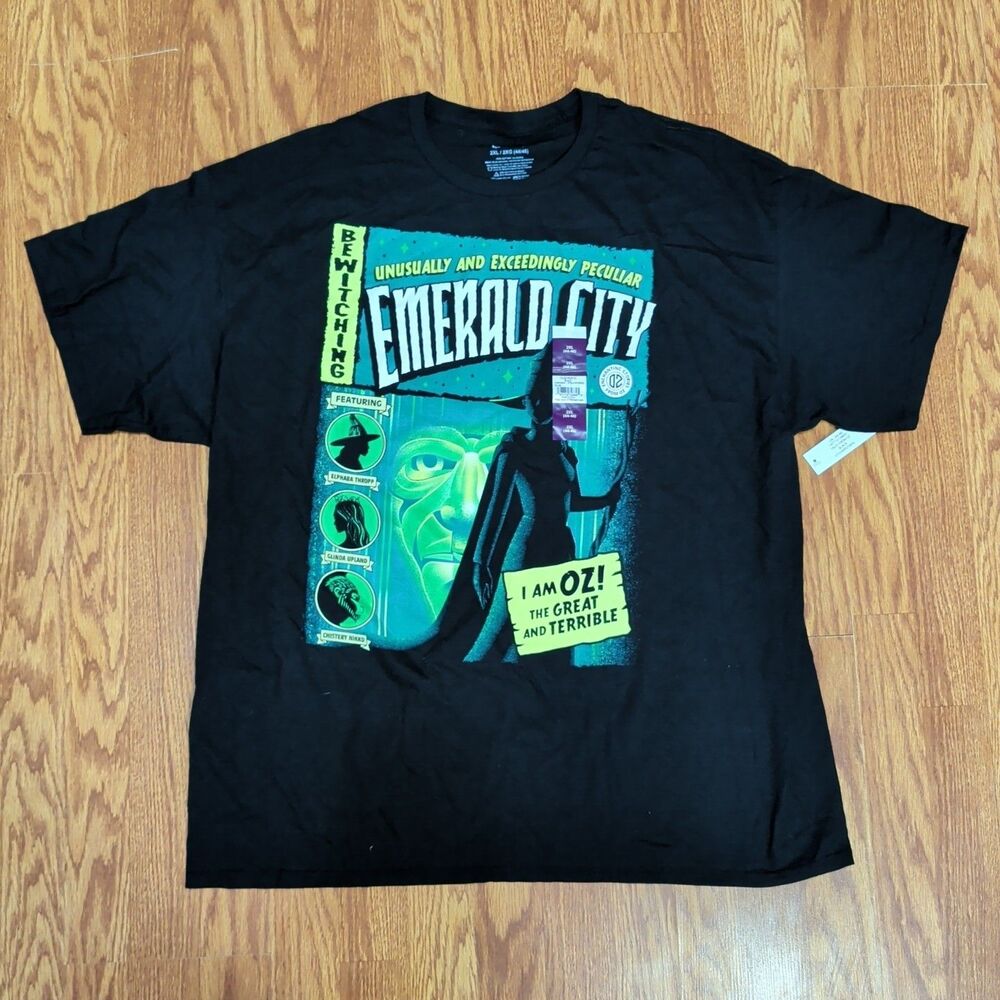 Wicked Emerald City Black T-Shirt Size 2XL (44-46) Short Sleeve Tales From OZ